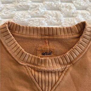 Aerie Camel Ribbed Pullover